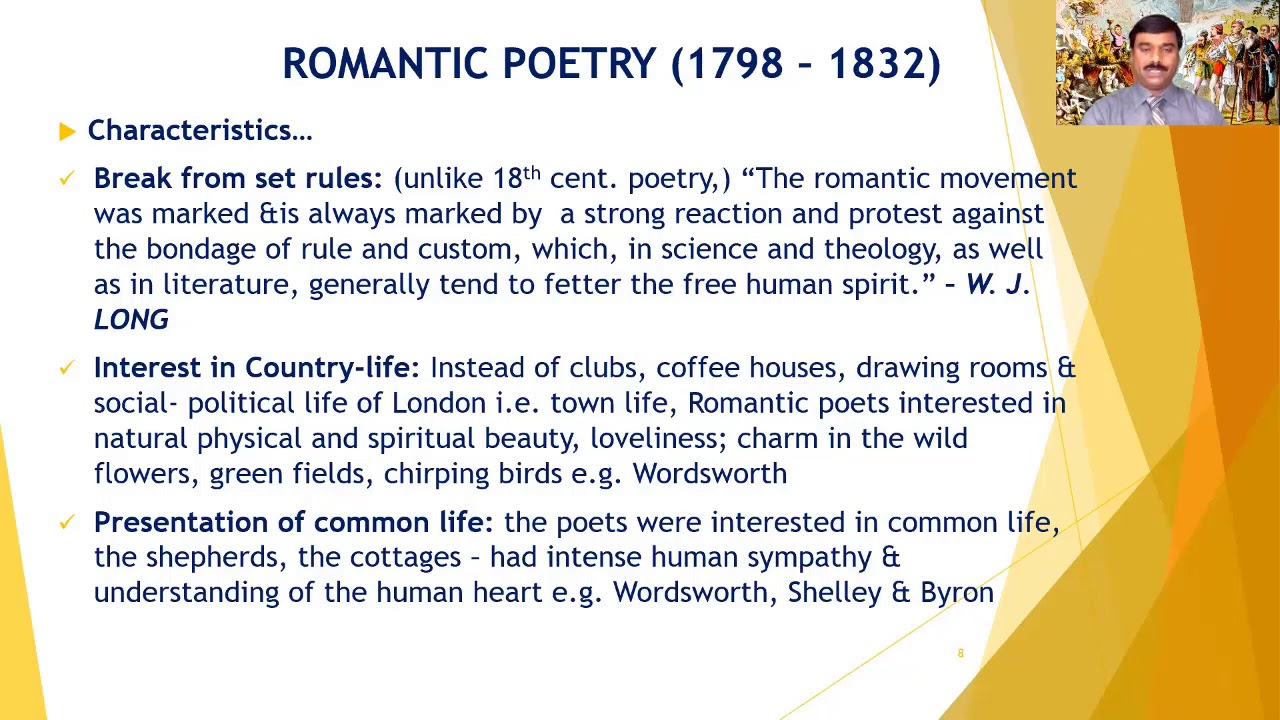 CHARACTERISTICS OF ROMANTIC POETRY by Asst. Prof. Vinodkumar Ashok Pradhan