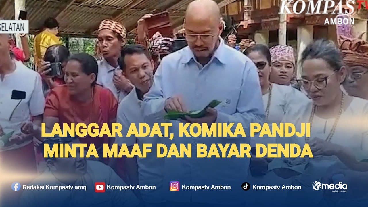 Langgar Adat, Komika Pandji Minta Maaf dan Bayar Denda