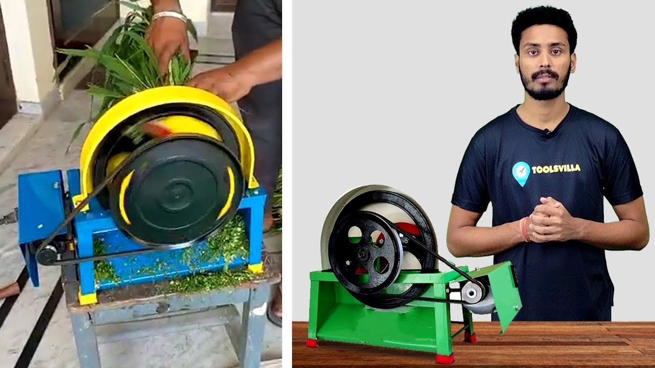 Automatic Saag Cutter | Mini Chaff Cutter Machine | Tobacco Leaf Cutting | Toolsvilla