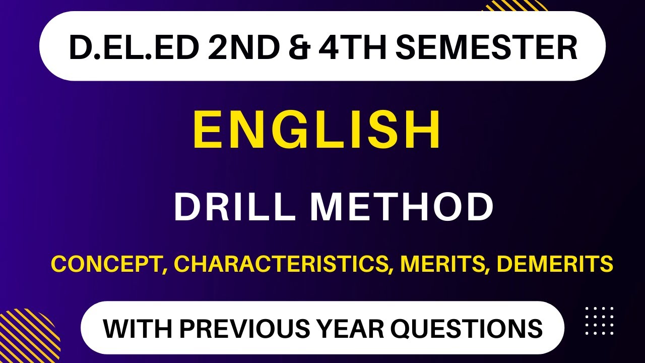 Drill method of English Teaching | the drill method | deled 4th semester english classes
