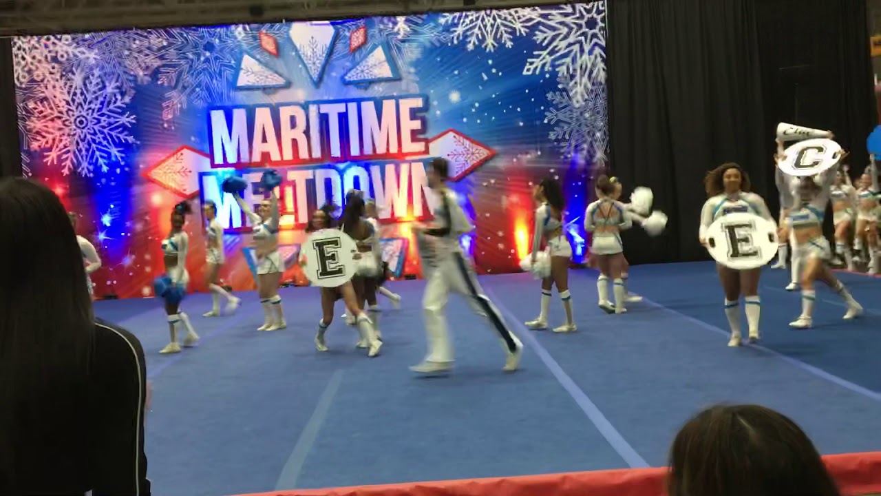 Blue Crew from Halifax Cheer Elite. Level 6 global co-Ed