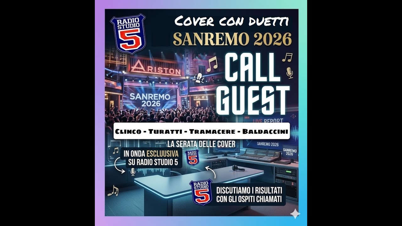 Su Studio 5 commento alle cover di Sanremo 2026