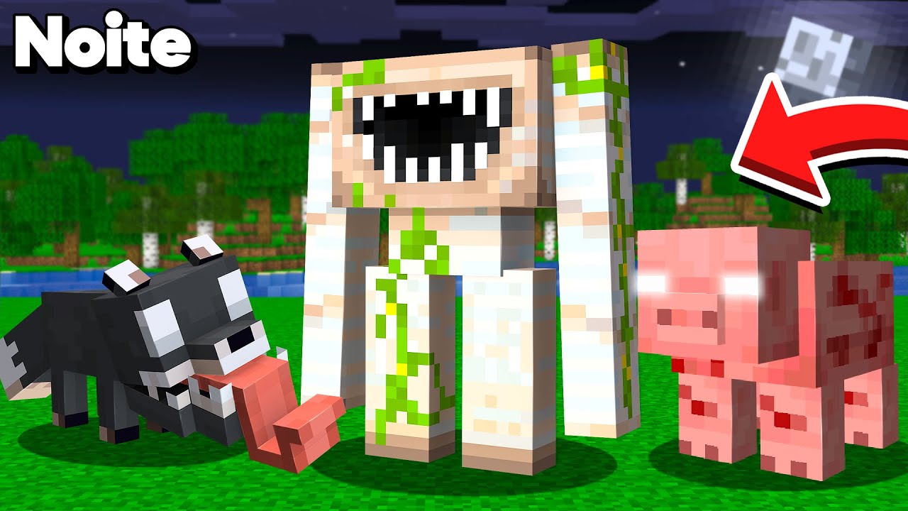 Testando Mobs assustadores do Minecraft que são realmente reais O FILME