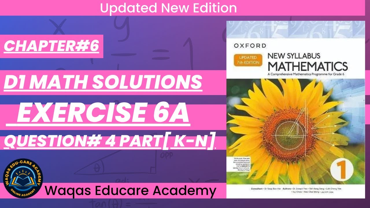 Exercise 6a Q#4 part(k-n) #equations  #ex6a #oxfordmath D1 Math NSM Updated Edition|Chapter 6|#Book1