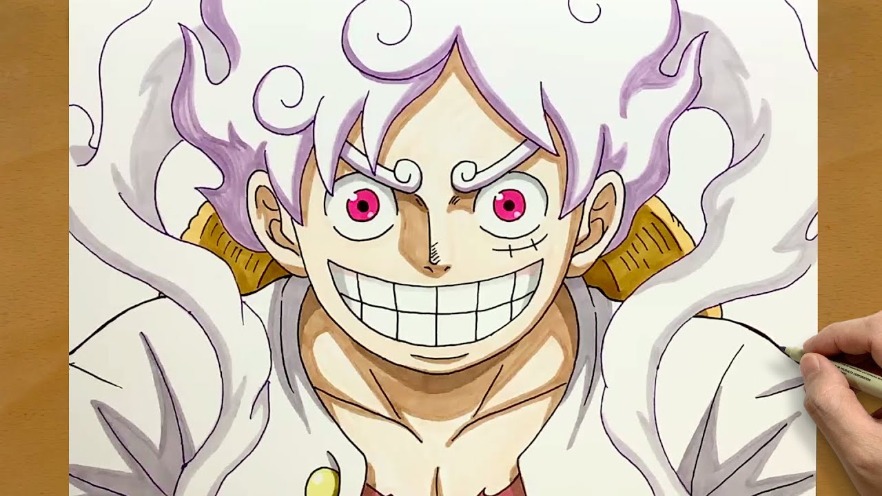 Как нарисовать Луффи в режиме Gear 5 | Аниме-арт по One Piece