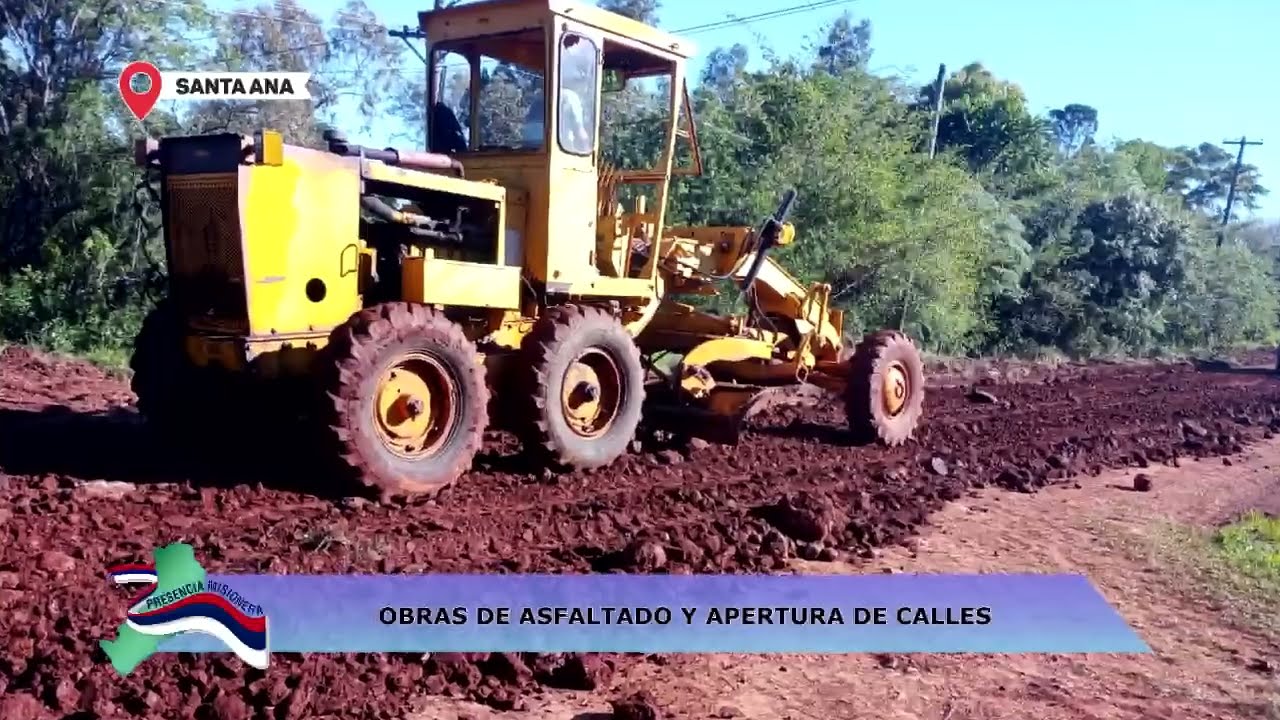 SANTA ANA: TRABAJOS DE ASFALTADO Y APERTURAS DE CALLES