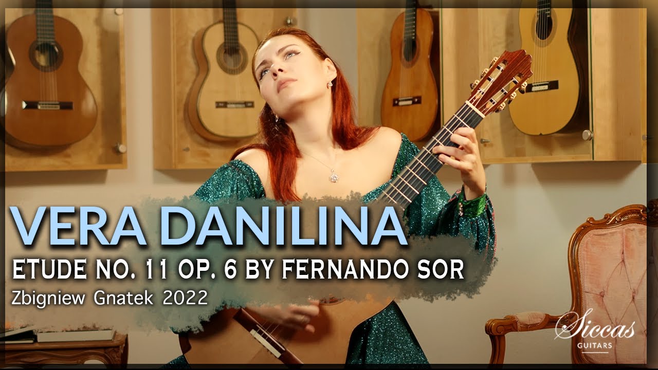 Vera Danilina plays Etude No. 11 Op. 6 by Fernando Sor on a 2022 Zbigniew Gnatek Classical Guitar