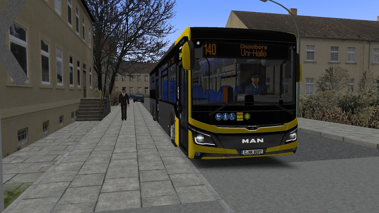MAN Intercity LE 43C ZF | Line 140 to Disselberg Uni-Halle | Ahlheim Map | OMSI 2