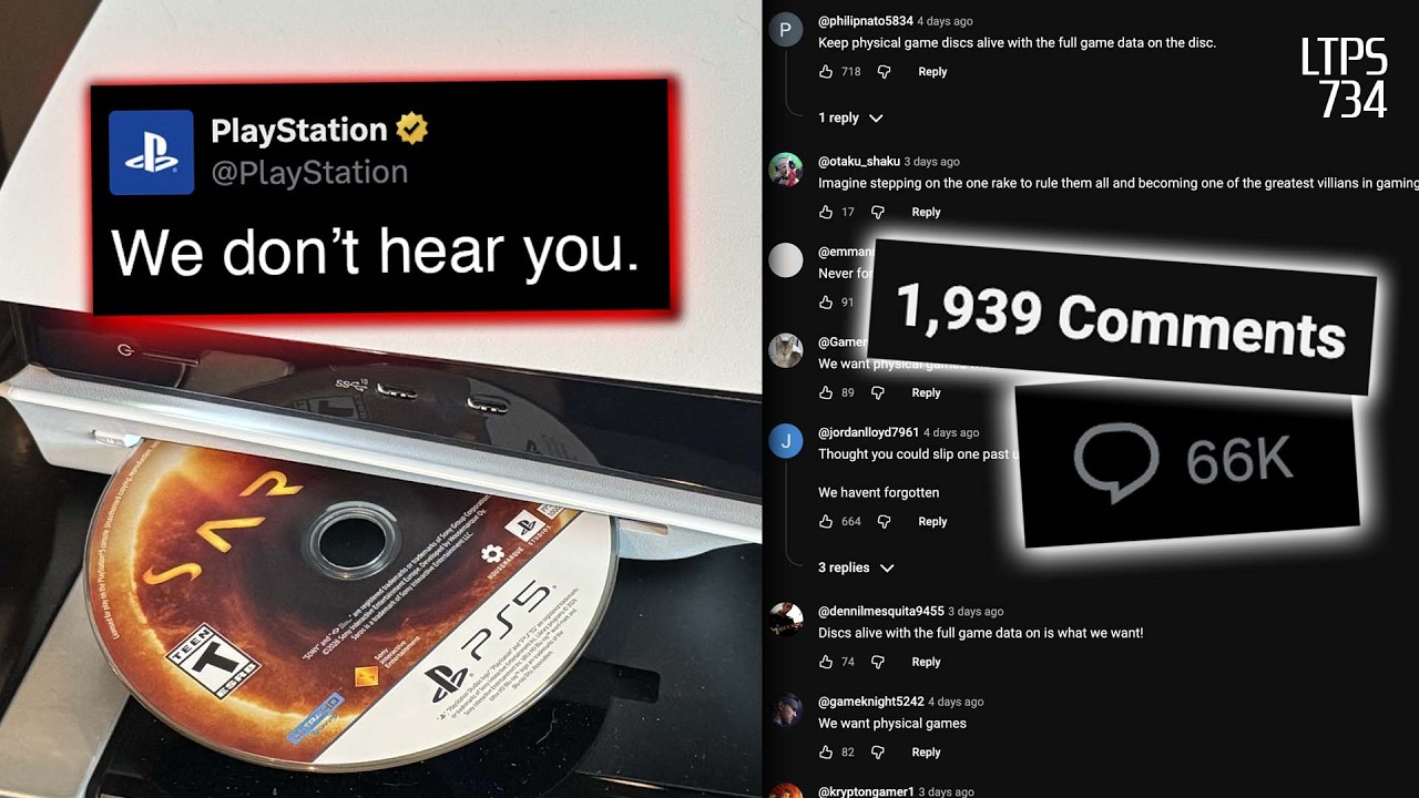 PlayStation Is Ignoring The Disc Controversy, And People Are NOT Having It. - [LTPS #734]