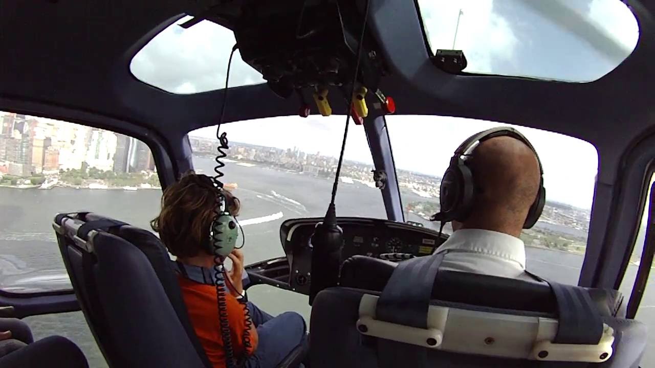 Downtown Manhattan Heliport 15 min helicopter ride over Hudson River New York