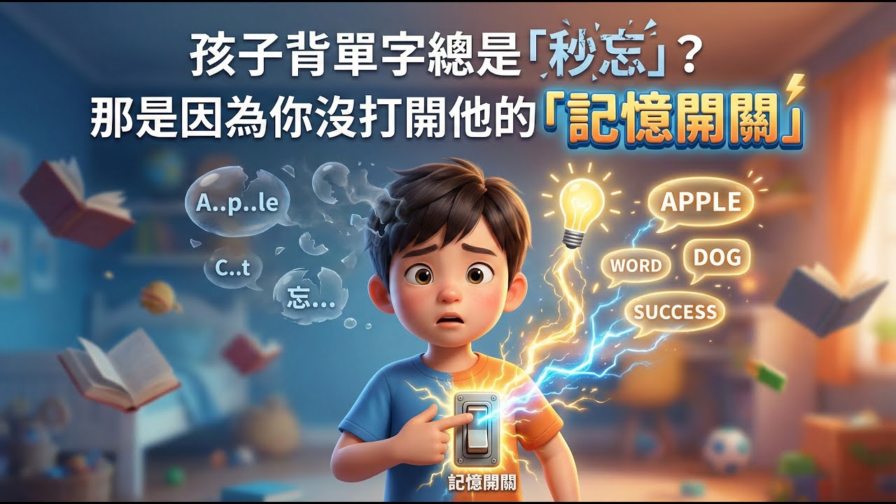 孩子單字背了就忘？掌握這幾個「記憶開關」，讓英文單字像刻進腦袋裡