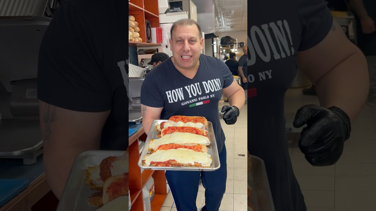 Three of the best sandwiches you will ever get parmigiana with fresh mozzarella #youtubeshorts