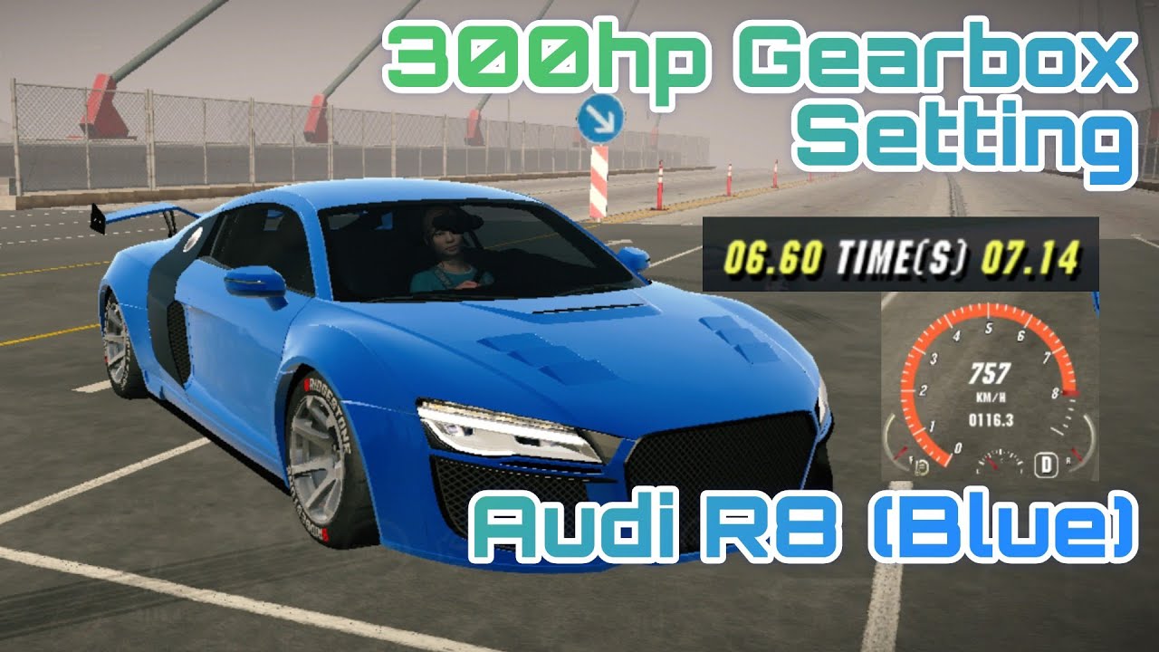 Audi R8 (Blue) 300hp Gearbox Setting | Car Parking Multiplayer