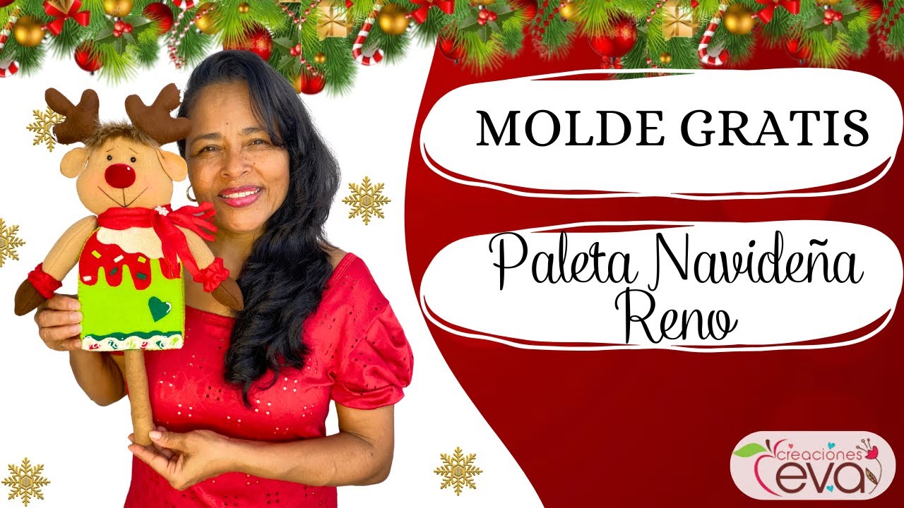 Adornos Navideños para el árbol 2024🎄🎉 con molde GRATIS😘🎄Paleta Reno