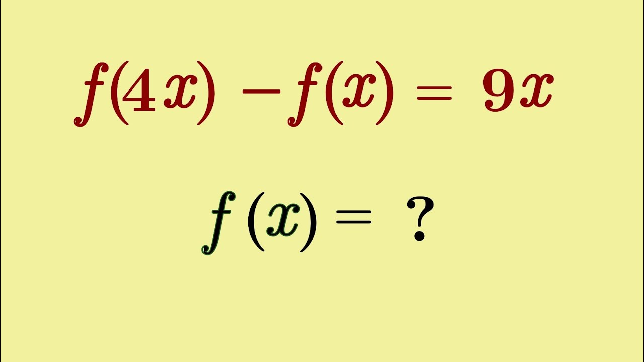 f(4x) - f(x) = 9x