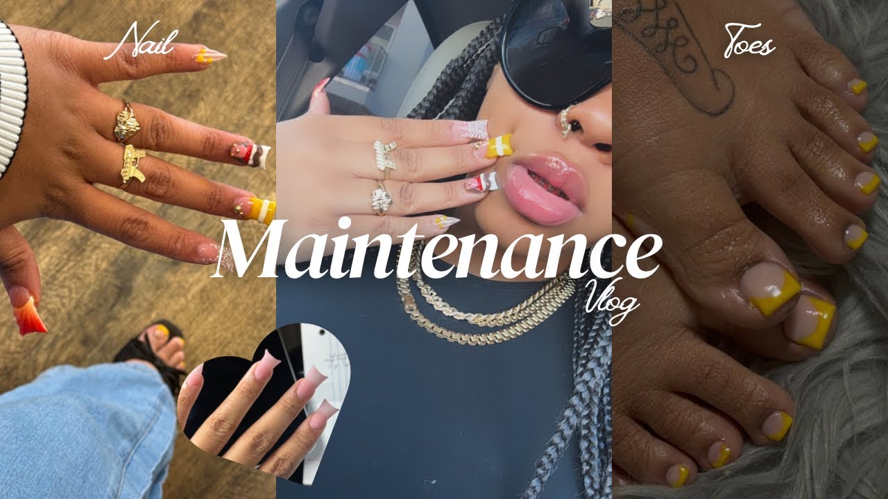 Maintenance vlog🫧| +nails | +toes | + lashes |