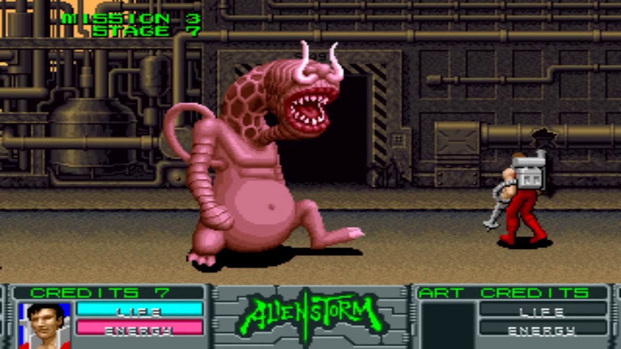 VIDEO GAME - Alien Storm (1990) - WALKTHROUGH - GAMEPLAY