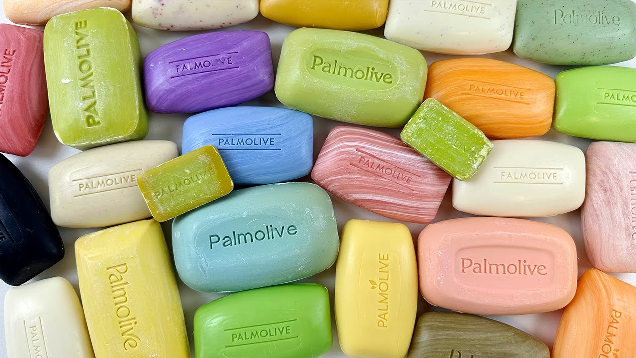 ASMR Carving soap. Palmolive collection. Soothing cutting soap.