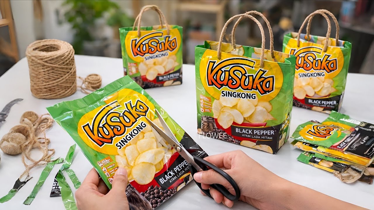 Don't Throw Away Snack Bags! Genius DIY Tote Bag Idea
