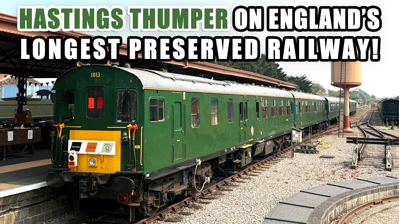 HASTINGS THUMPER 1013 heads a railtour to MINEHEAD + WSR HOME FLEET in action at the WEST SOMERSET