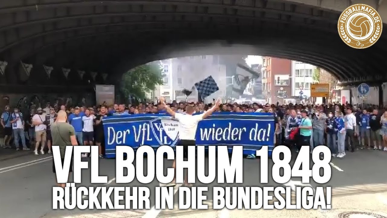 VfL Bochum Fanmarsch, Pyro & Stimmung gegen Mainz 05 (21.08.2021) - Bundesliga-Rückkehr