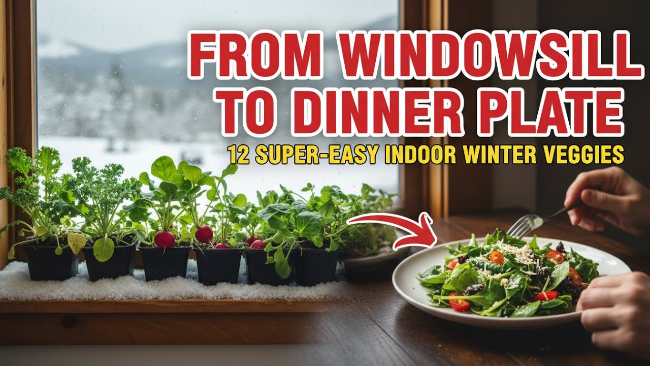 From Snowy Windowsill to Dinner Plate: 12 Super-Easy Indoor Winter Veggies