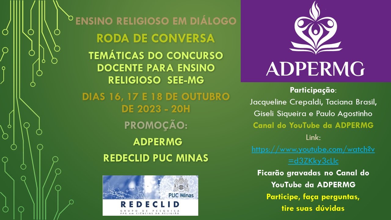 Roda de Conversa: Concurso docente de Ensino Religioso MG 17/10/23