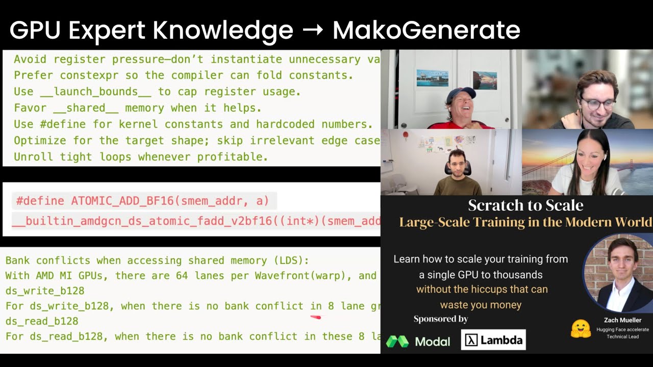 AI-Powered GPU Kernel Optimization(Mako.dev) + Distributed PyTorch with nbdistributed (Hugging Face)