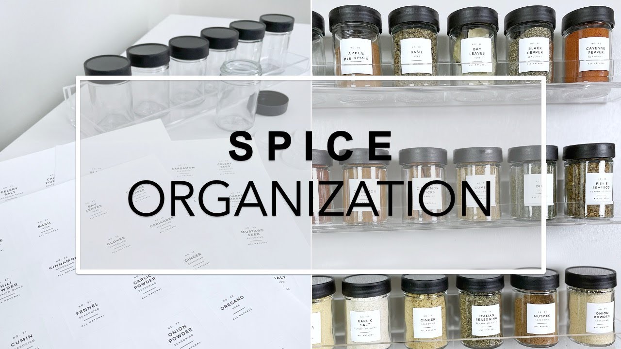 SPICE ORGANIZATION + MAKEOVER: Creating a beautiful spice shelf display in the pantry