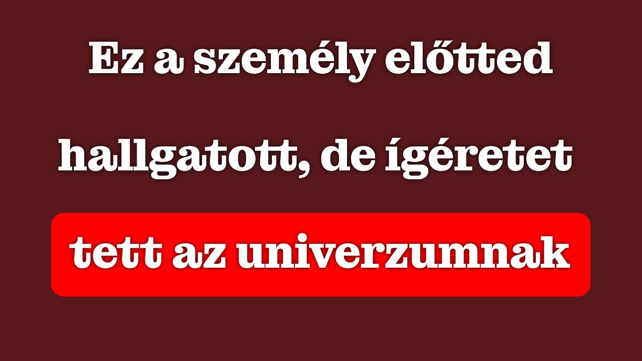 Ez a személy hallgatott előtted, de ígéretet tett az univerzumnak | Carl Jung