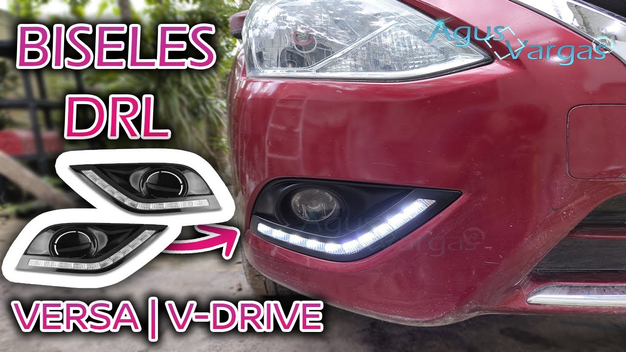 INSTALANDO BISELES LUZ DIURNA LED VERSA/V-DRIVE #DRL | Agus Vargas