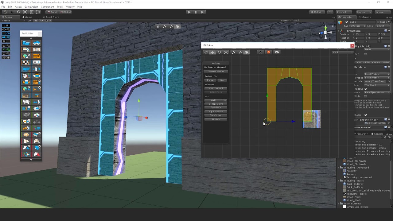 ProBuilder Advanced Texturing with Manual UVs