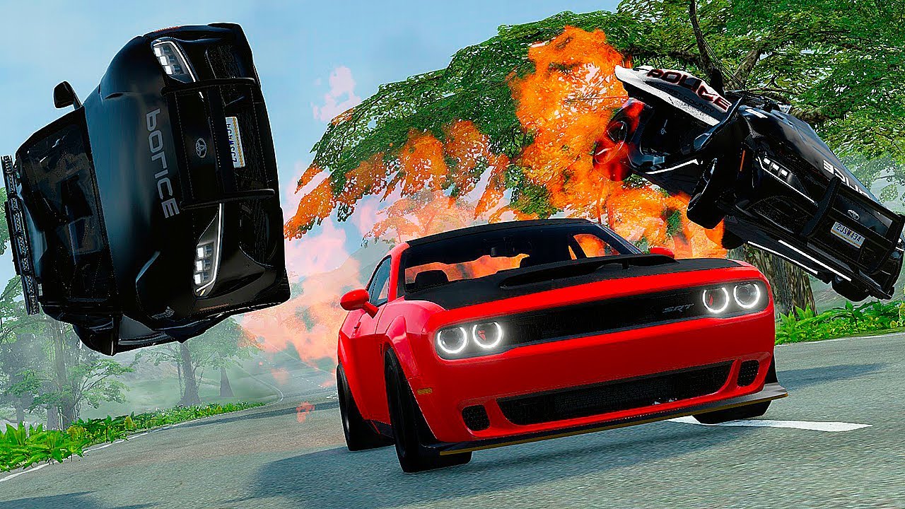 Police Chase and Epic Car Crashes | BeamNG.Drive #50