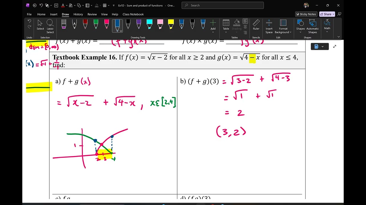 Y12 Ex1D sums and products of functions