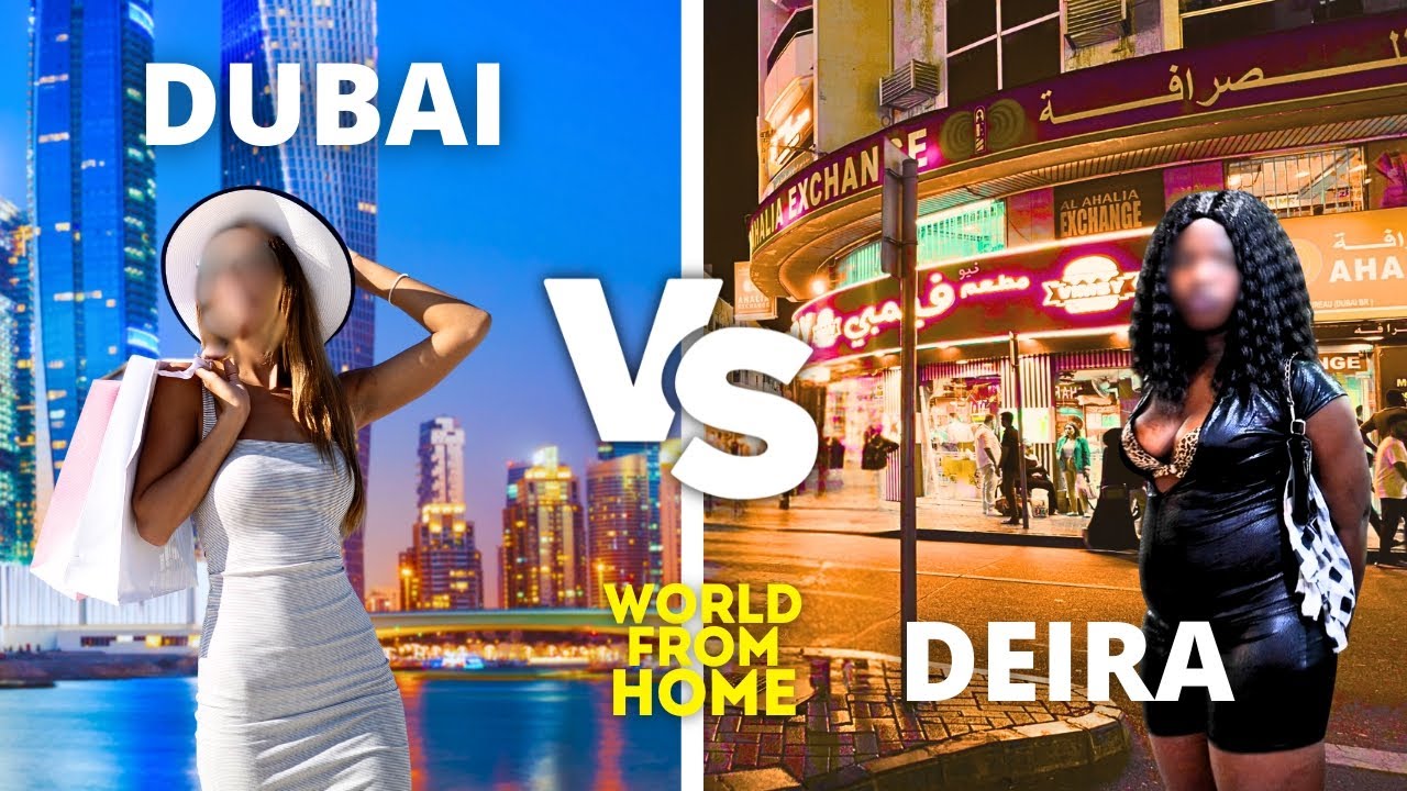 DUBAI VS DEIRA  🇦🇪 Night Life, Vibrant City Center [ 4K ] Night & Day Walking Tour - ASMR