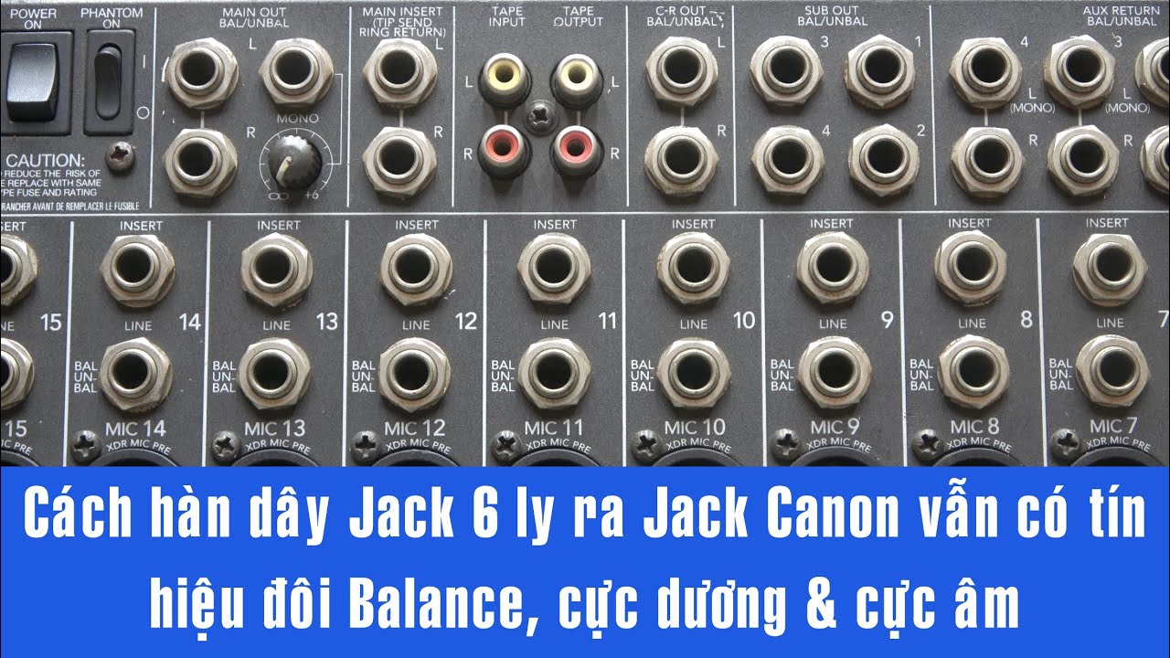 Mixer Xuất Âm Thanh Bằng Jack 6mm Có Tín Hiệu Âm Thanh Balance Không