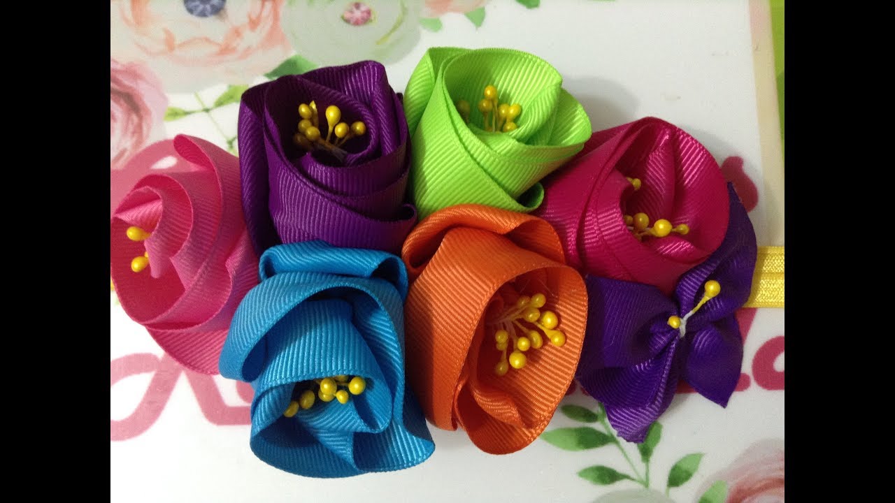 Tiara de botón de flor FRIDA VIDEO No.624 Creaciones Rosa Isela