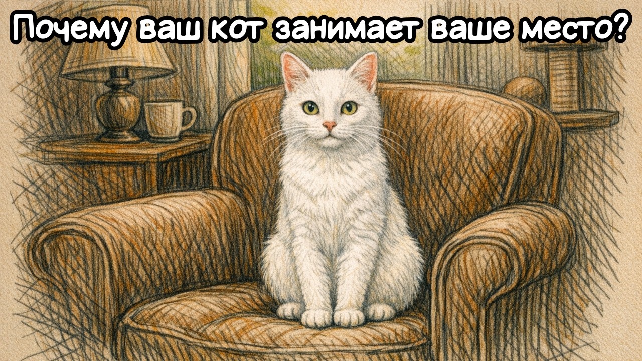 Почему ваш кот садится на ваше место? Узнайте, что он хочет сказать!