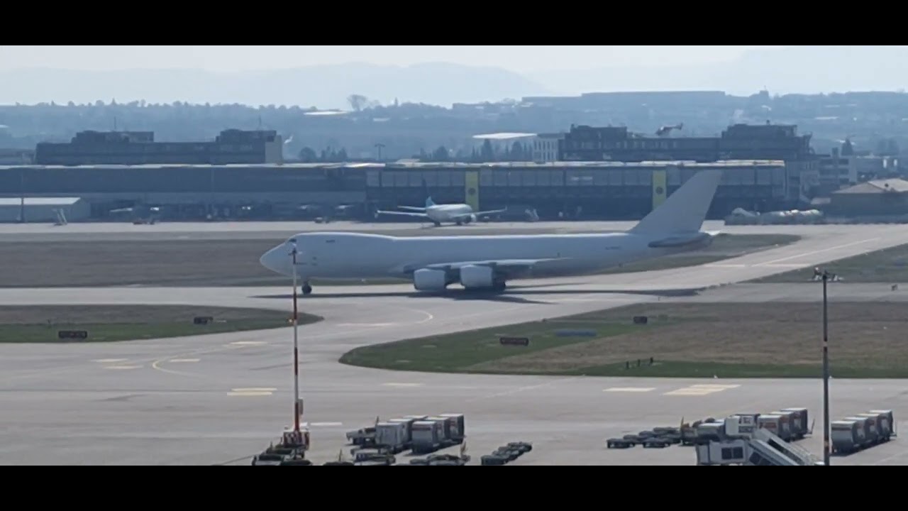 Flughafen Stuttgart Boeing 747 Abflug