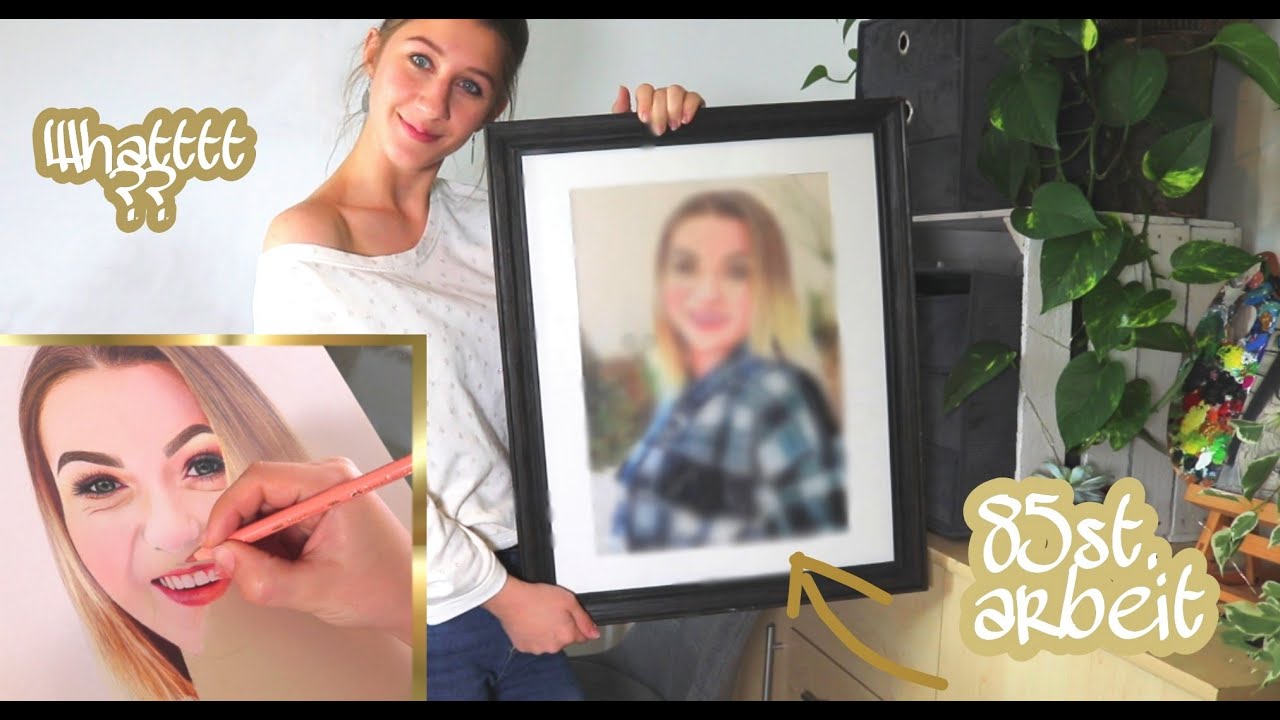 Realistisches Portrait zeichnen mit Buntstiften✍ - 85 Stunden Arbeit?! 😨😵//Creative Artpoint