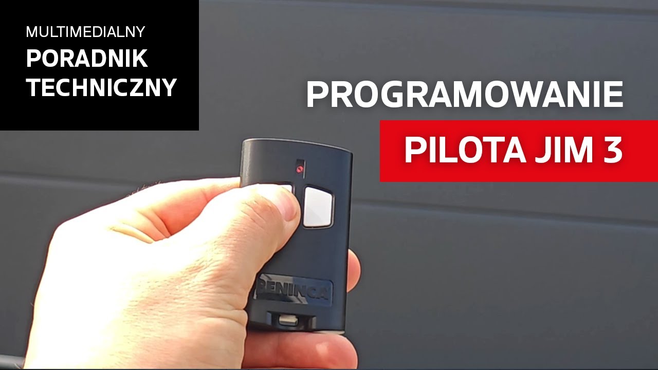 Programowanie pilota siłownika JIM 3 do bramy garażowej
