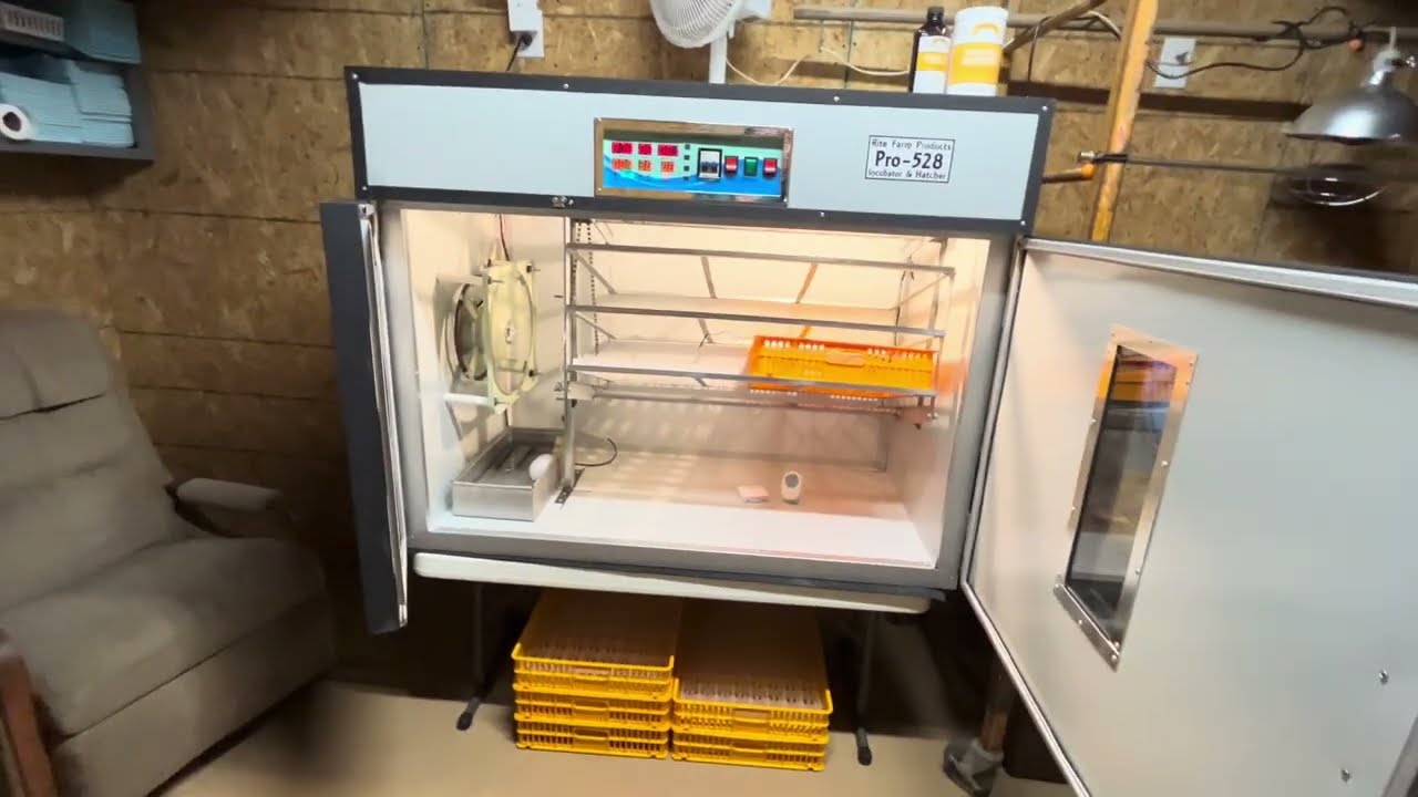 Rite Farm Products Pro-528 Cabinet Incubator & Hatcher for Emu Eggs