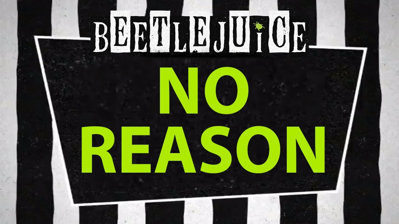 No Reason backing track karaoke instrumental Beetlejuice