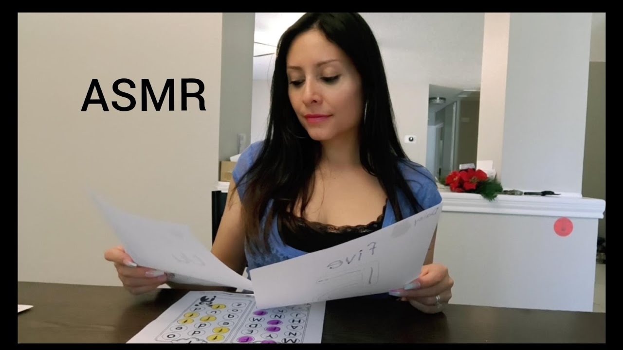 ASMR: Organizing / sorting papers and magazine page turning  (lots of paper sounds)