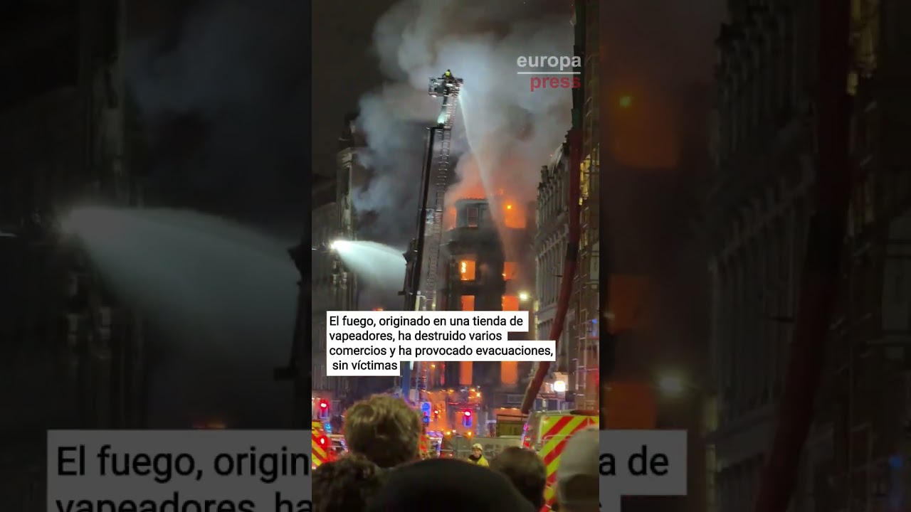 Un incendio en el centro de Glasgow calcina una cúpula victoriana