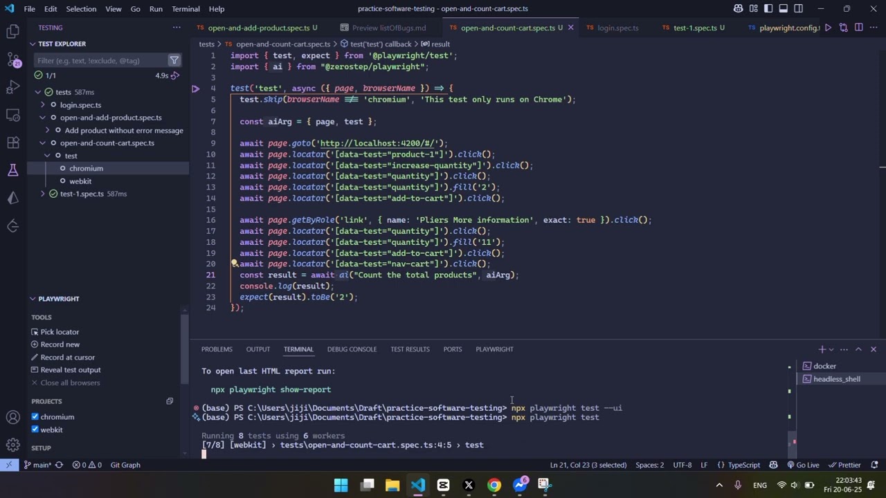 [Môn Kiểm Thử Phần Mềm-22KTPM2] Demo Playwright + ZeroStep for Web Automation Testing-Nhóm 2(HCMUS)