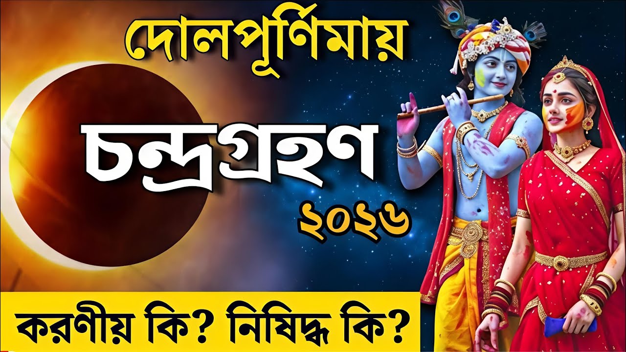 দোল পূর্ণিমায় পূর্ণগ্রাস চন্দ্রগ্রহণ ২০২৬! ভুলেও করবেন না এই ৩টি কাজ | Chandra Grahan 2026
