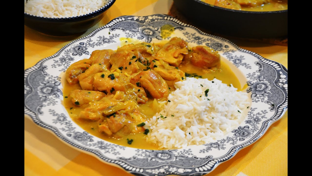 Pollo al curry. ¡Sencillamente irresistible!