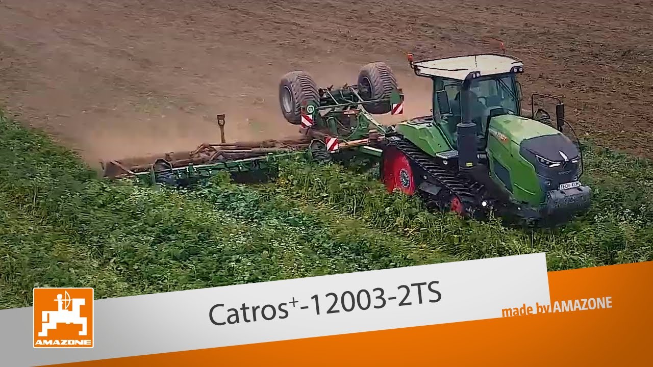 Anhängescheibenegge Catros+ 12003-2TS Zwischenfrucht an einem Fendt MT | AMAZONE