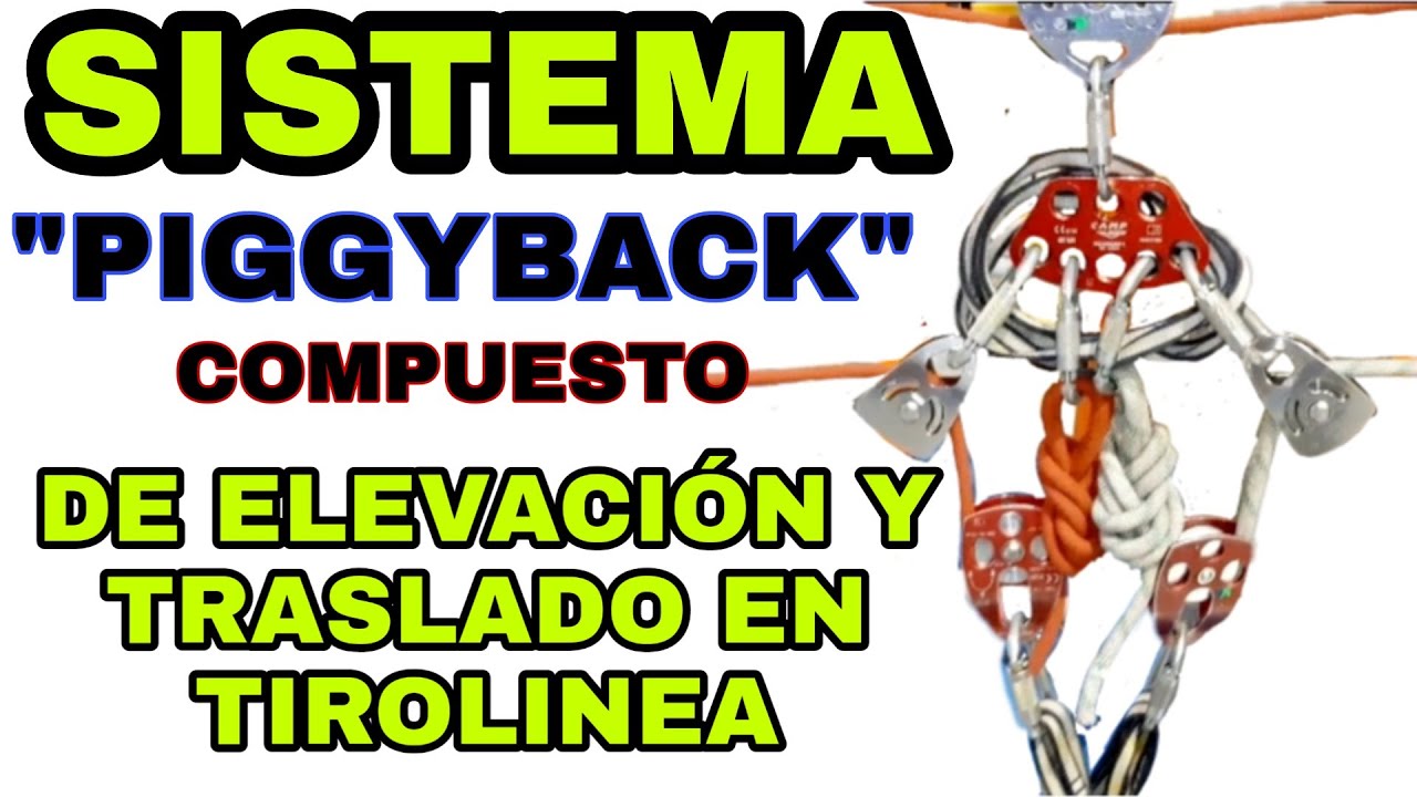 SISTEMA TIROLINEA DE ELEVACIÓN CON POLIPASTO COMPUESTO 